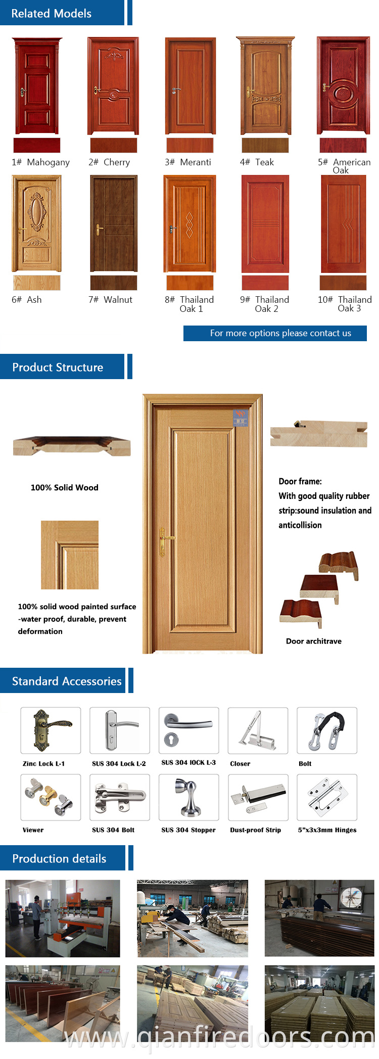 front entry flush door piece villa exterior modern veneer interior mahogany doors